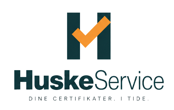 HuskeService. Dine certifikater. I tide.